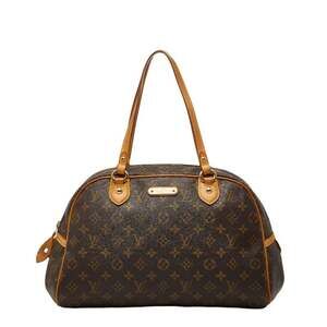 LOUIS VUITTON Authentic Brown Monogram Leather Shoulder Bag